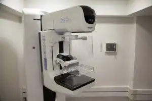 Mammogram for implants. 5 A 3-D mammogram machine.