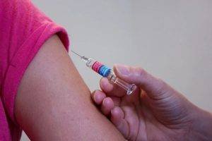Gardasil vaccination at the deltoid muscle of upper arm