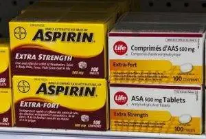 Treatment for transient ischemic attack. 3 Aspirin packs