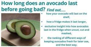 How long does an avocado last: a cut avocado.